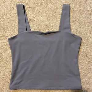 Abercombie & fitch grey square neck tank top LARGE